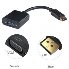 Cablu adaptor DisplayPort DP - VGA convertor suporta audio 1080p pt laptop, pc foto