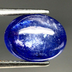 safir albastu intens natural din Madgscar 5.57 ct ideal ptr pandantiv sau inel foto