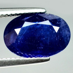 safir albastu oval natural din Madgscar 5.07 ct ideal ptr pandantiv sau inel foto