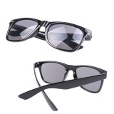 Ochelari soare model deosebit Retro Vintage negru plastic, Unisex, Wayfarer