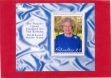ST-166=GIBRALTAR-75 ani Elisabeta II-colita nestampilata,MNH