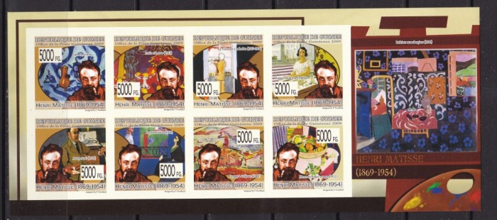 Guineea 2009 pictura Mattisse SAH MI 6831-38 + bl.1743 nedant. MNH w27