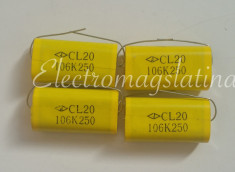 Condensator 10uF - 250v cu polipropilena pentru filtre de boxe foto