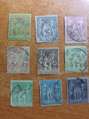 lot timbre franta 1877-1878 foto