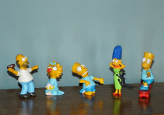 lot 5 figurine familia Simpson vintage 1990 cu stanta The Simpsons foto
