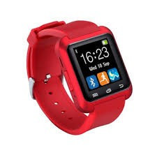 SMART WATCH Ceas inteligent Bluetooth U80 iPhone Samsung Android Rosu foto