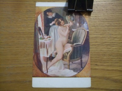 Salon de Paris - DEVANT LA POUDREUSE (color) - carte postala color, circulata foto