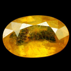 safir galben natural din Madagscar 4.01 ct ideal ptr pandantiv sau inel !! foto