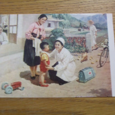 VILLAGE DOCTRESS - Pyonyang, Korea - Carte Postala - necirculata