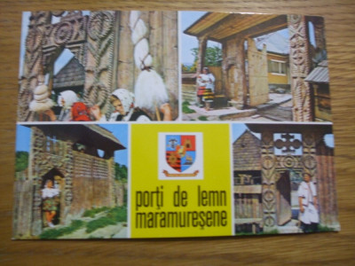 PORTI DE LEMN MARAMURESENE - Carte Postala color - necirculata foto