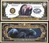 SUA - LAMARTINUL (DUGONG , MANATEE) - 2004 - UNC / SERIA SPECII AMENINTATE