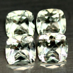 stralucitor si iradiant lot ametiste verzi cushon URUGUAY 7.76 CT PTR SET !! foto