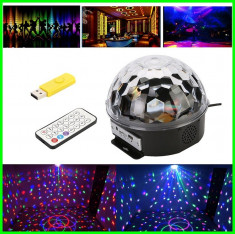 Glob MODEL LASER DISCO LED Lumini CLUB PARTY + telecomanda stick foto
