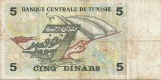 TUNISIA 5 DINARS 1993 U foto