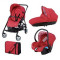 carucior 3 in 1 trio streety rosu bebe confort- Stare impecabila