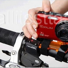 Suport cu benzi prindere pe ghidon bicicleta pentru camera foto = cu testare 72h