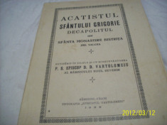 acatistul sfantului grigorie decapolitul- 1936 foto