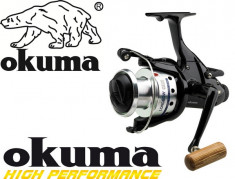 Mulineta Okuma Longbow Baitfeeder 650 Manivela Lemn Excelenta 6 Rulmenti 0.LG650 foto