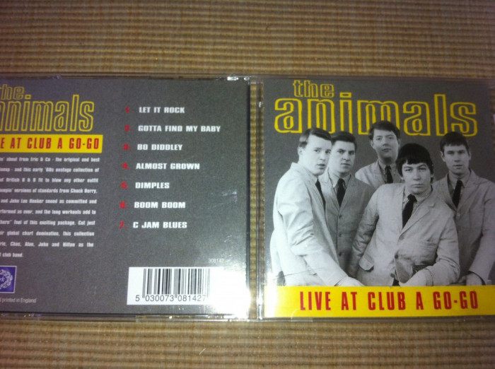 animals live at club a go-go cd disc muzica rock blues r&#039;n&#039;r beat made in uk VG+