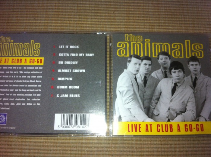 animals live at club a go-go cd disc muzica beat rock blues r&#039;n&#039;r made in uk VG+