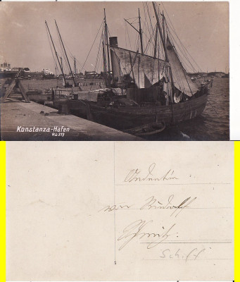Constanta- Barci - Portul- WWI, WK1-rara foto