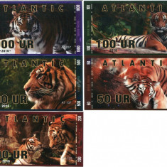 !!! ATLANTIC BANK - TIGRI - LOT 50 + 100 + 200 + 500 + 1000 UR 2016 - UNC