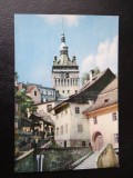 SEPT15-Vedere/Carte postala- Sighisoara Turnul Ceasului, Necirculata, Printata