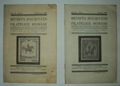 Lot 2 reviste vechi Revista Societatii Filatelice Romane 1939 1940 - FILE LIPSA foto