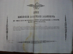 Dobresti, Diploma Domneasca boier de neam pentru Stoian fiul lui Oprea, 1845 foto