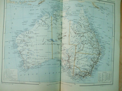 Australia 1888 harta color foto
