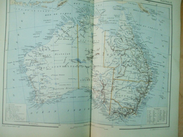 Australia 1888 harta color