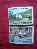 Serie Europa CEPT -Folclor- 1981 Andora , 2 val., Nestampilat