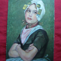 Ilustrata - Pictura -Zeelandeza in Costum Popular ,inc.sec.XX Olanda