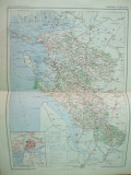 Franta Charente partea inferioara La Rochelle 1890 harta color