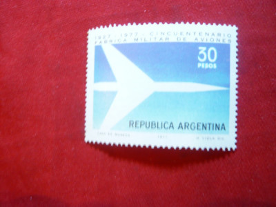 Serie -Aviatie 1977 -50 Ani Cordoba -Argentina ,1 val. foto