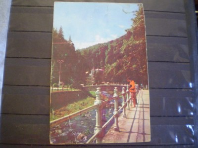 R.S.R. - SLANIC MOLDOVA - VEDERE DE PE MARGINEA RIULUI- CIRCULATA, TIMBRATA foto
