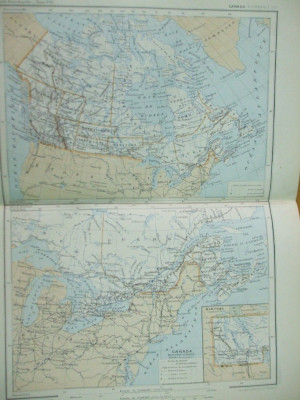 Canada 1889 harta color foto