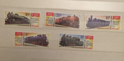 RUSIA URSS 1986 serie nestampilata LOCOMOTIVE MNH foto