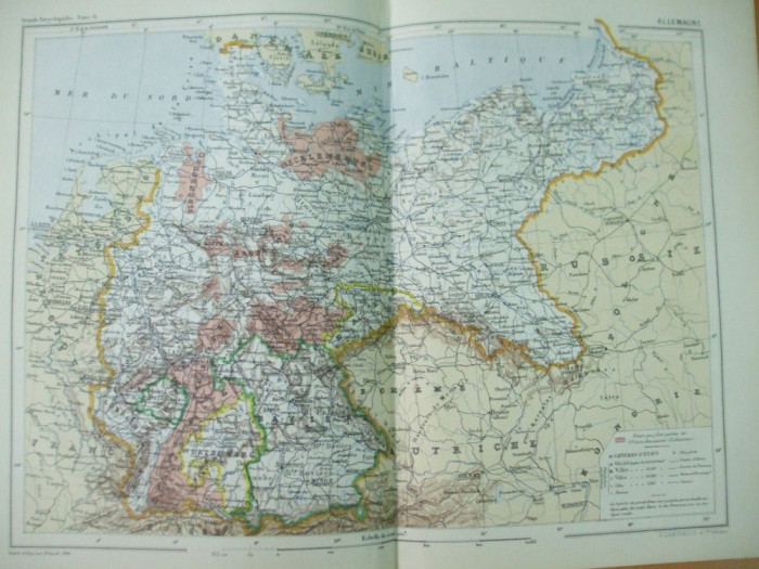 Germania 1886 harta color