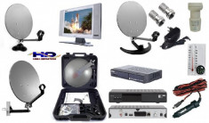 TV SATELIT CAMPING pliabila-TIR-RULOTA-kit cu televizor second 12 v foto
