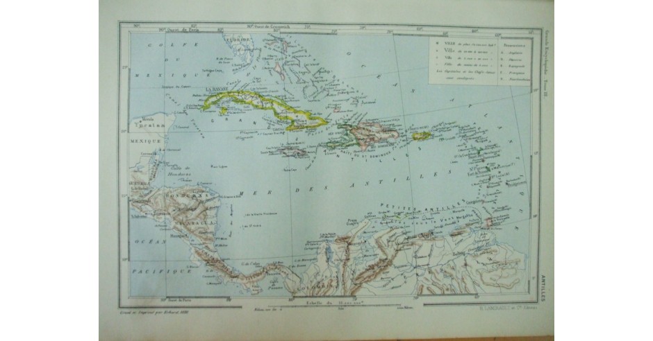 harta-veche-antile-golful-mexic-oceanul-atlantic-1888-40x30cm