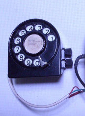 disc bachelita telefon militar cu husa vechi armata statie radio Campanie TC72 foto