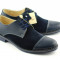 Pantofi bleumarin barbati casual - eleganti din piele naturala mas. 40, 42, 43 - Lichidare de stoc!