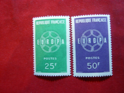 Serie Europa CEPT - 1959 Franta , 2 val. foto