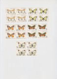 Rusia URSS 1986 serie completa Fluturi 5 blocuri MNH, Natura, Nestampilat