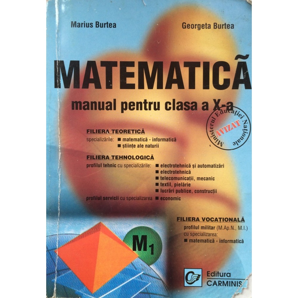 MATEMATICA MANUAL PENTRU CLASA A X-A - Marius Burtea, Georgeta Burtea