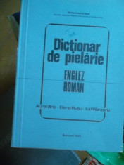 DICTIONAR DE PIELARIE -ENGLEZ-ROMAN foto