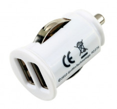 Incarcator USB dublu Port 5V 2.1A telefon / iPad / Mp3 / foto