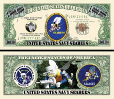 !!! SUA = FANTASY NOTE TJ6 - NAVY SEABEES - 2012 - UNC foto