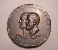 Medalie Regele Carol I - Expozitiunea Generala din 1906 Diametru 50 mm foto